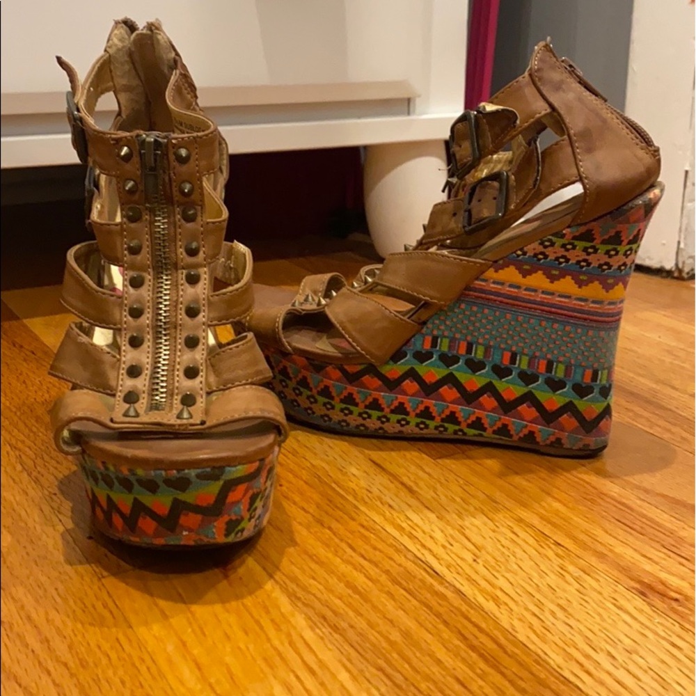 Colorful Aztec Wedges